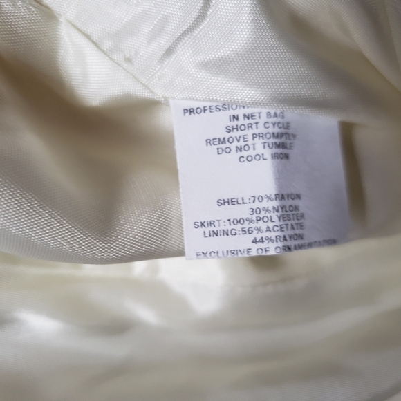 Scott McClintock 2000's VTG Ivory Lace long Embroidery Prom Wedding Dress sz 10 - Picture 4 of 9